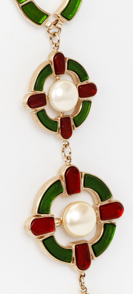 Chanel necklace w/triple pendant gripoix