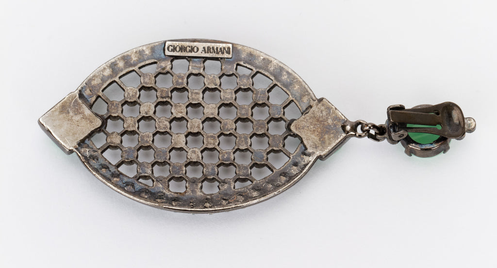 Giorgio Armani turquoise long earrings