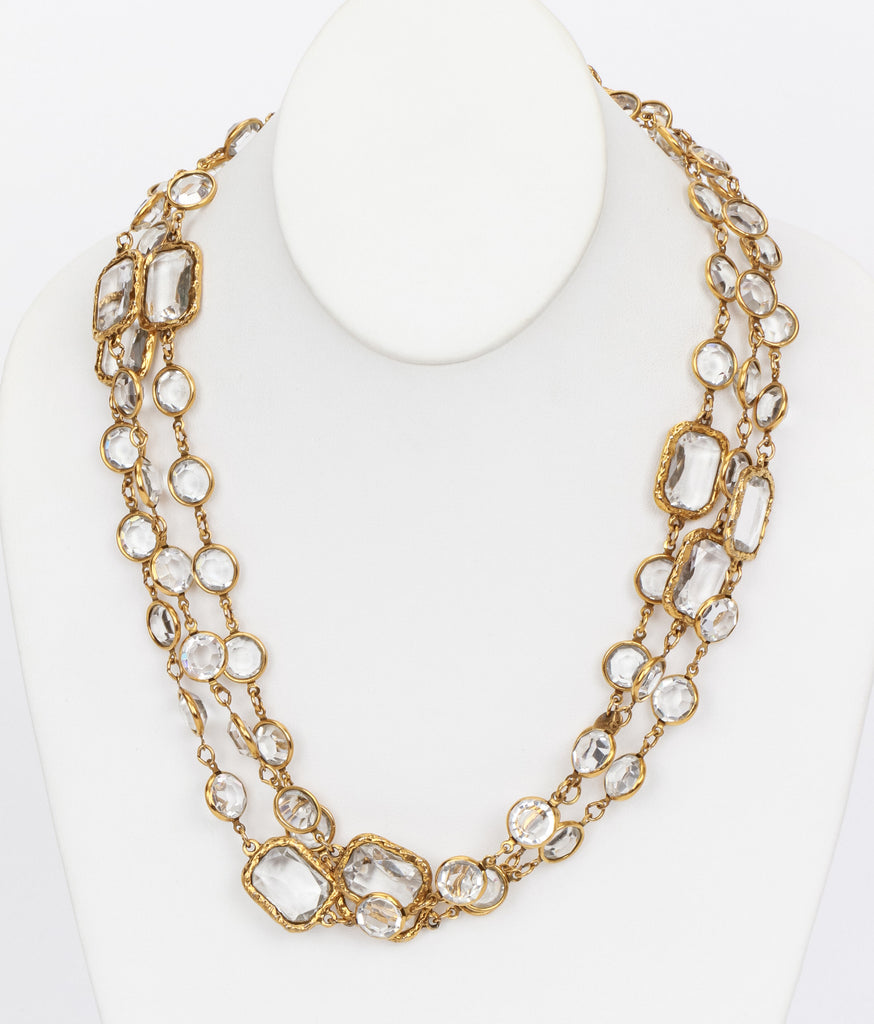 Chanel Clear Chicklets Sautoir Necklace