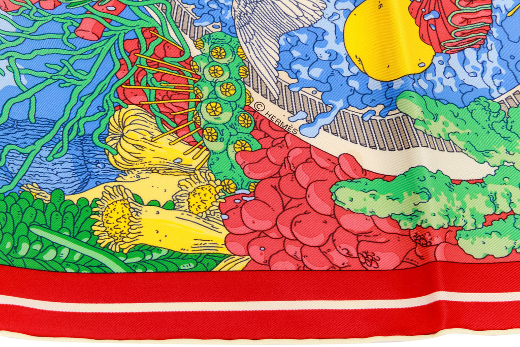 Hermes NIB Ex Libris Atlantis Scarf MD