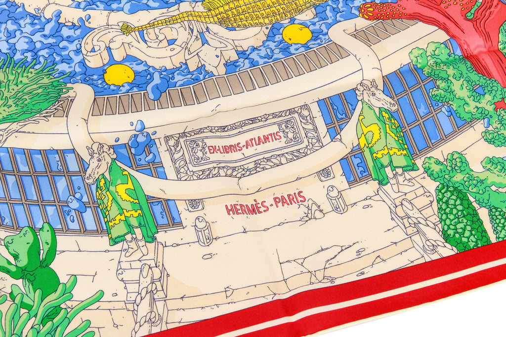 Hermes NIB Ex Libris Atlantis Scarf MD