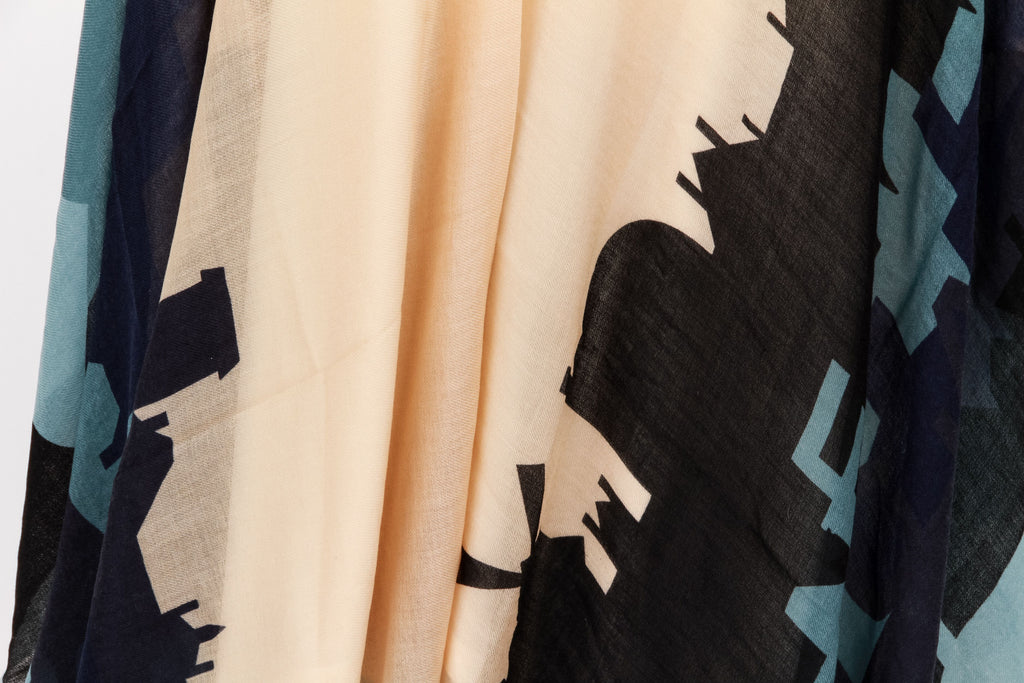 Chanel brand new Paris skyline cashmere