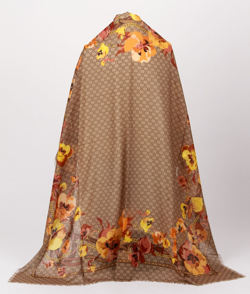Gucci brand new shawl monogram yellow