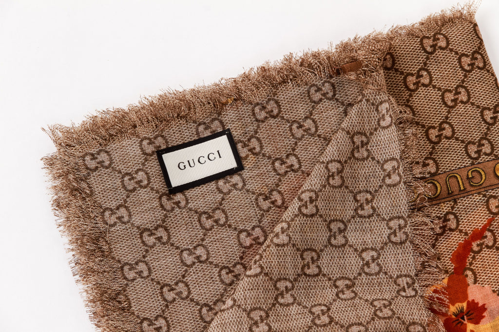 Gucci brand new shawl monogram yellow