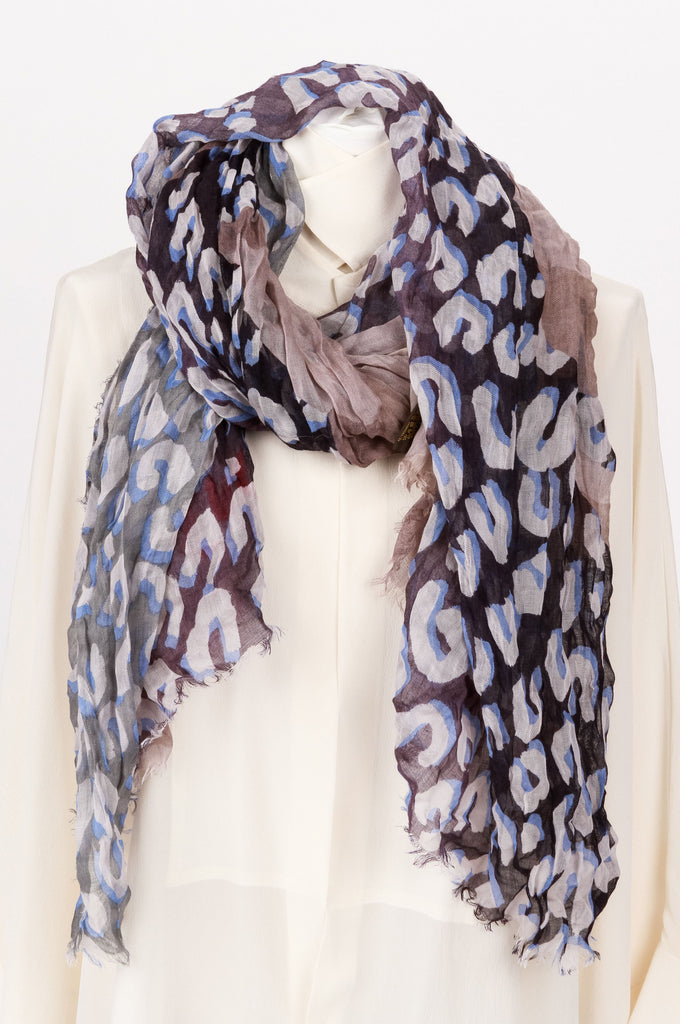 vuitton Sprouse logo cheetah print shwal