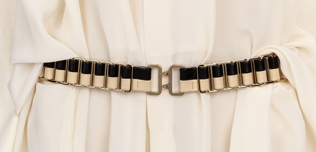 Chanel Cruise 2005 black and beige belt