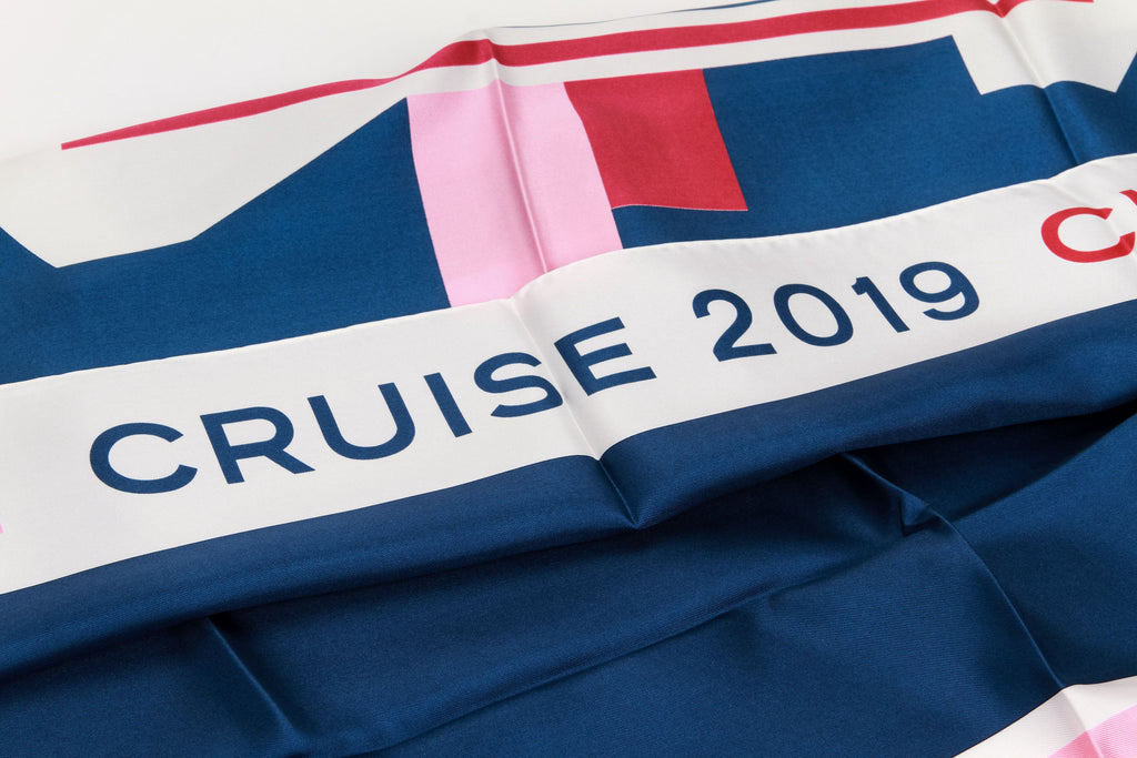 Chanel New Blue Cruise 2019 Silk Scarf