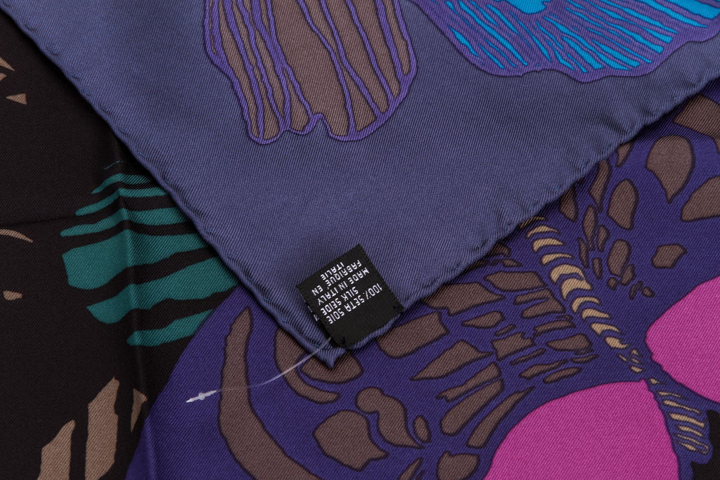 Dior brand new black blue purple scarf