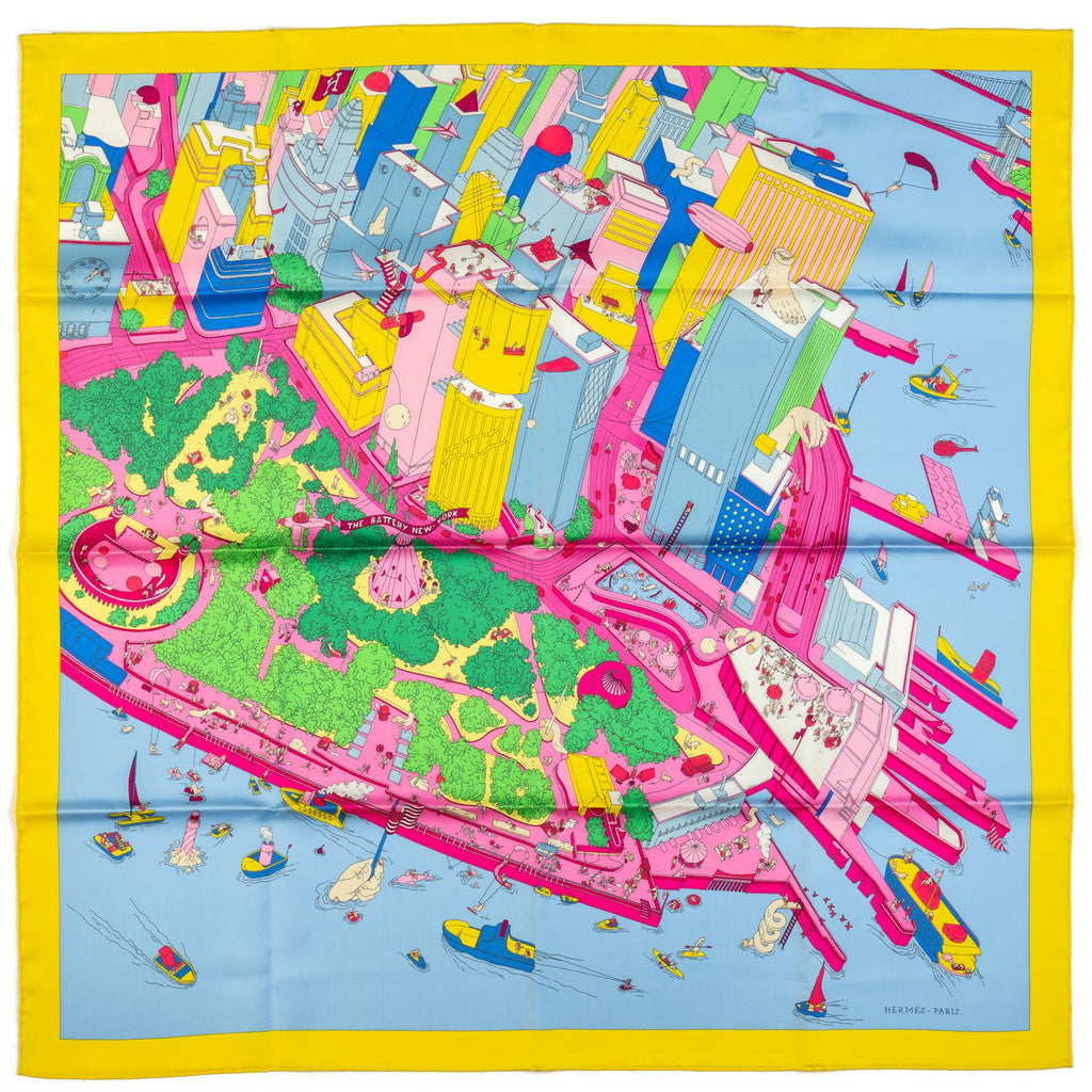 Hermès Rare Ugo Gattoni NY Silk Scarf