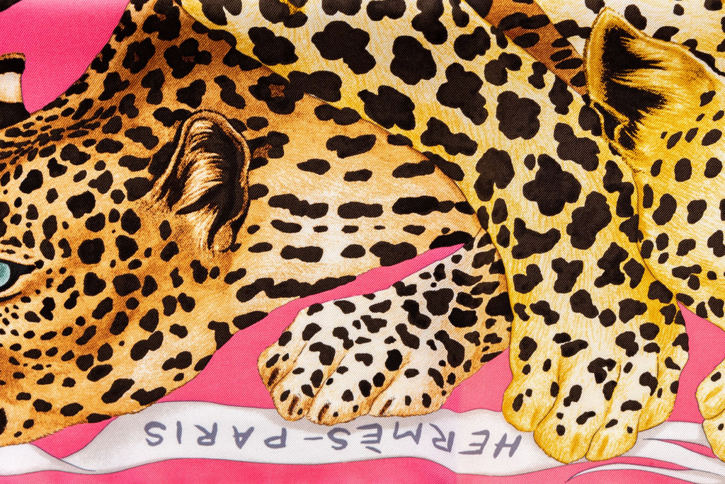 Hermès  New Lazy Leopardess Silk Scarf