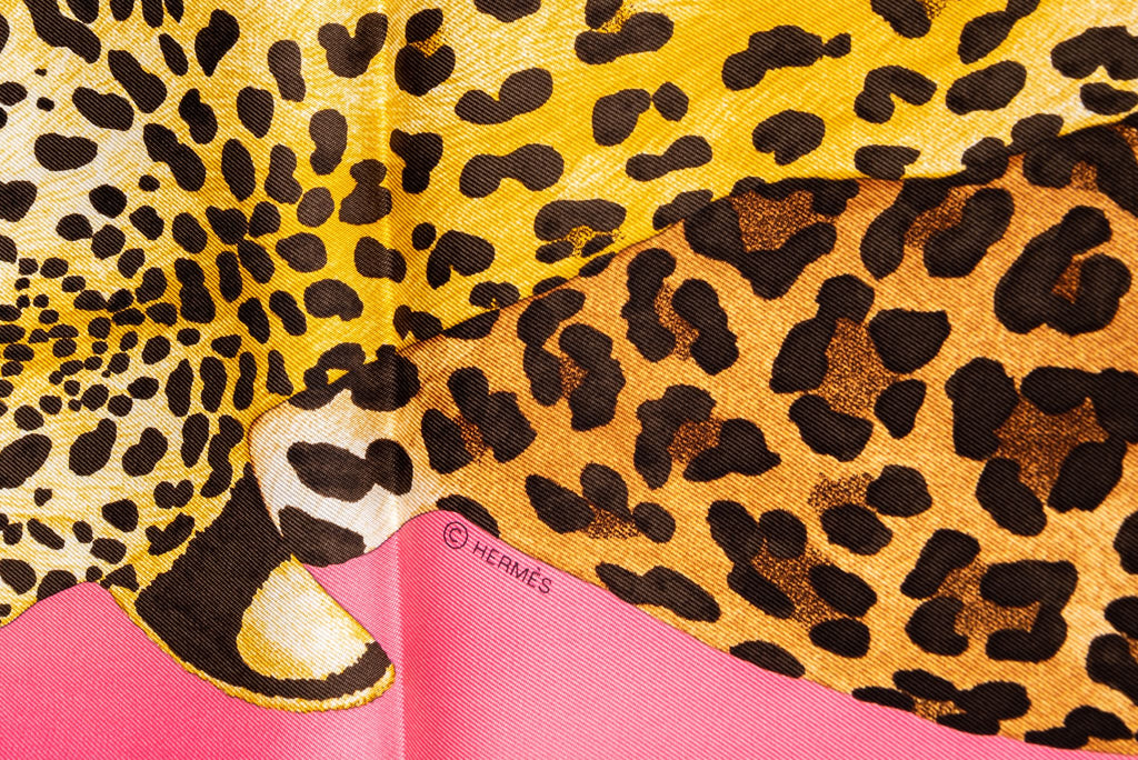 Hermès  New Lazy Leopardess Silk Scarf