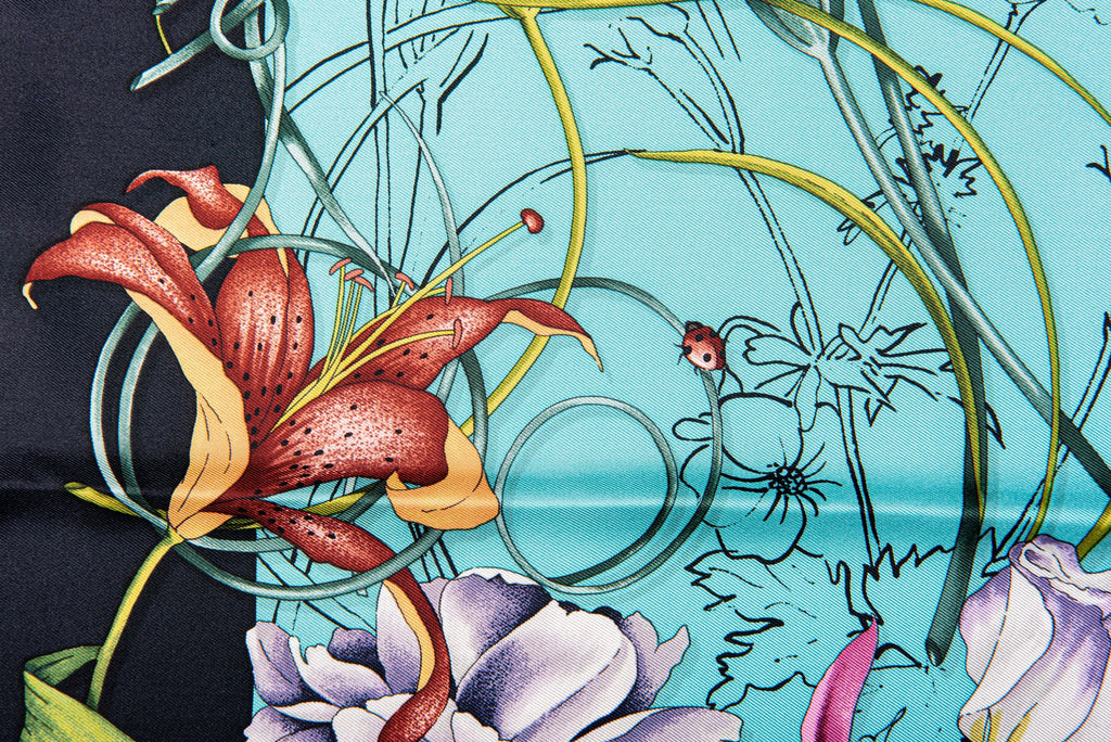 Gucci brand new silk floral scarf