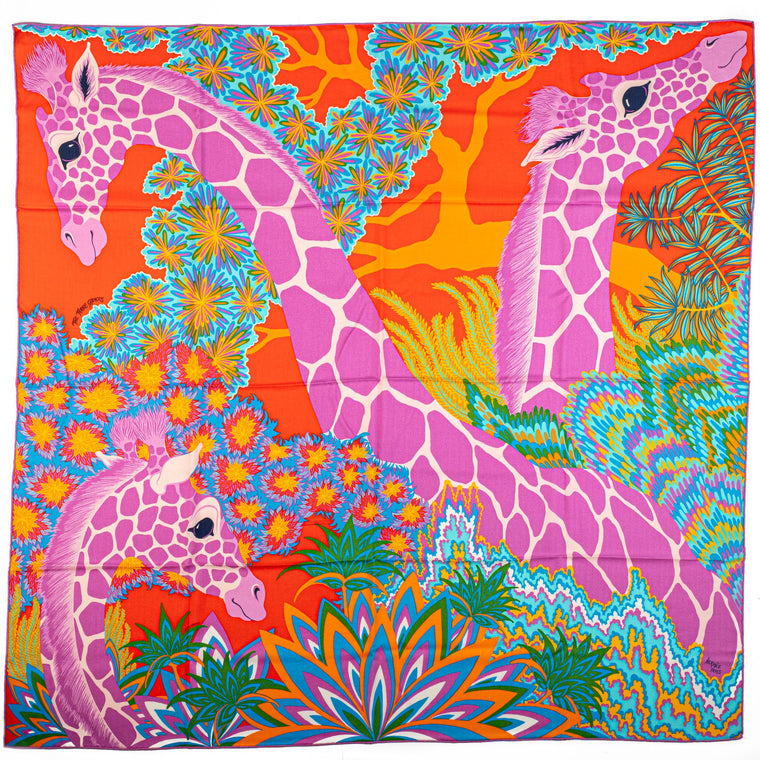 Hermès NIB Pink The three graces Shawl