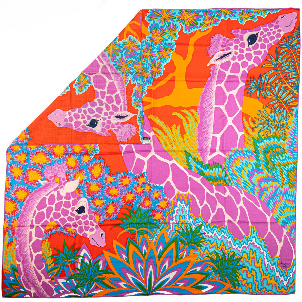 Hermès NIB Pink The three graces Shawl