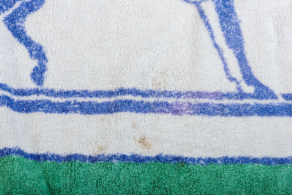 Hermes Vintage Carriage Blue Beach Towel