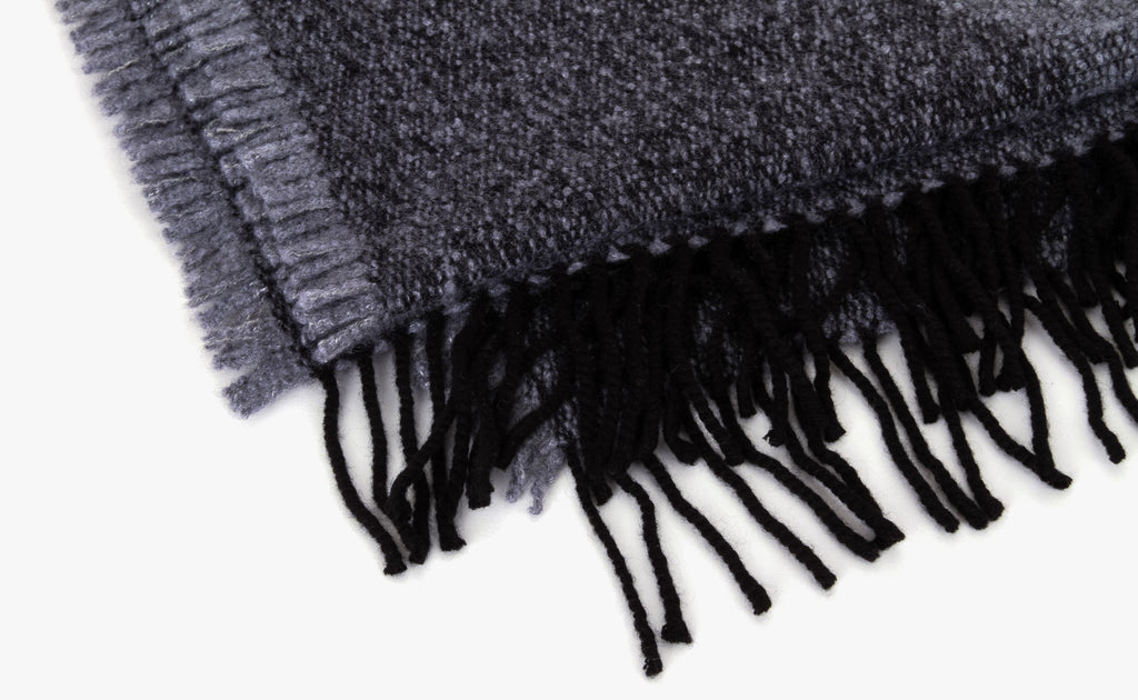 Chanel New Gray Black Cashmere Blanket