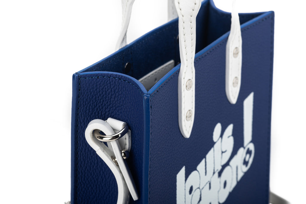 Virgil Abloh Blue Cowhide LV Sac