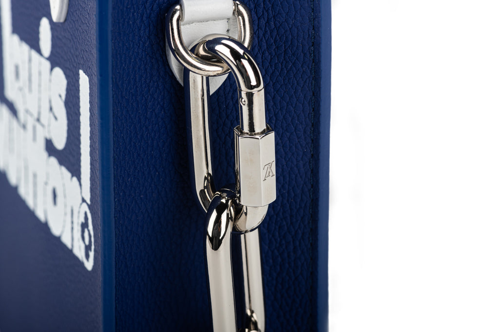 Virgil Abloh Blue Cowhide LV Sac