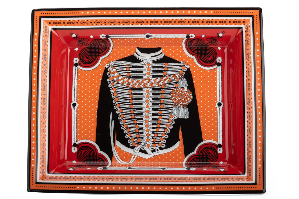 Hermès Red Orange Brandeburg Ashtray