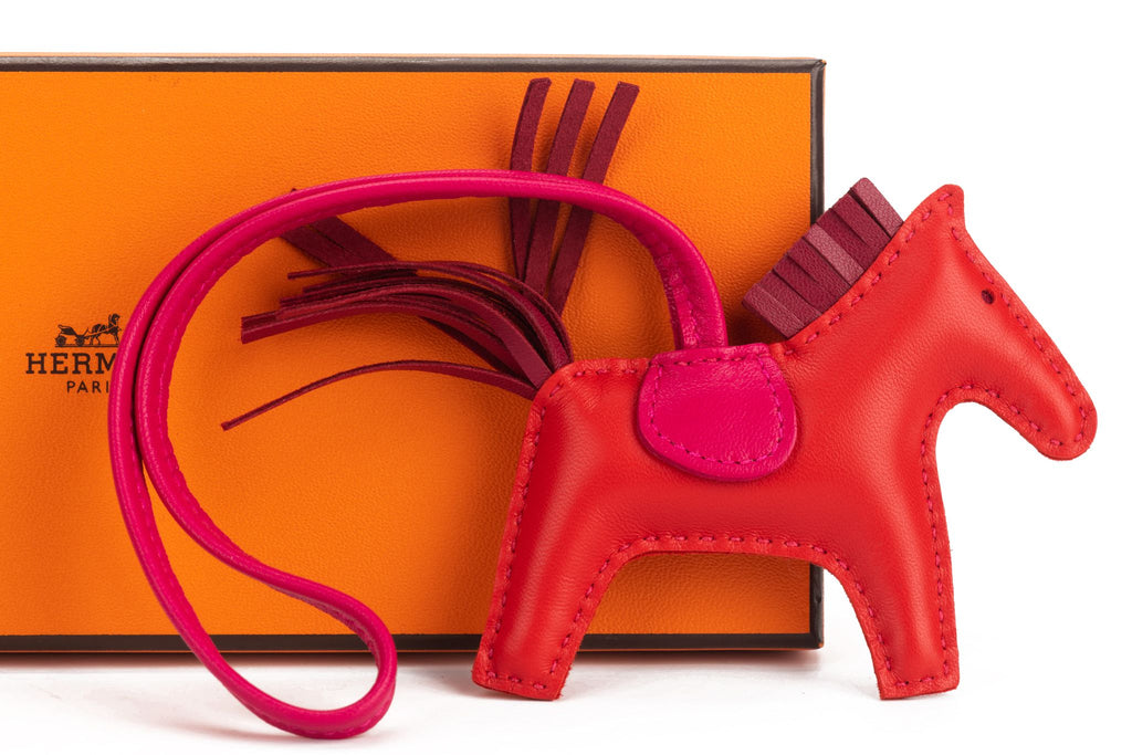 Chanel NIB Red Fuschia Small Rodeo Charm