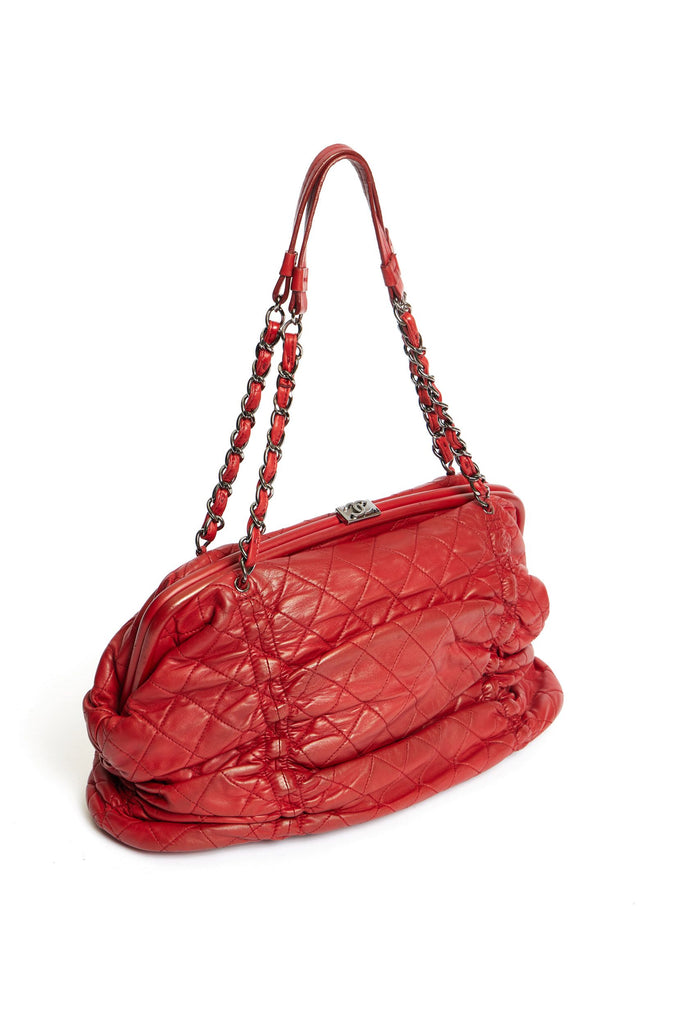 Chanel Red Large Tote Shoulder Bag