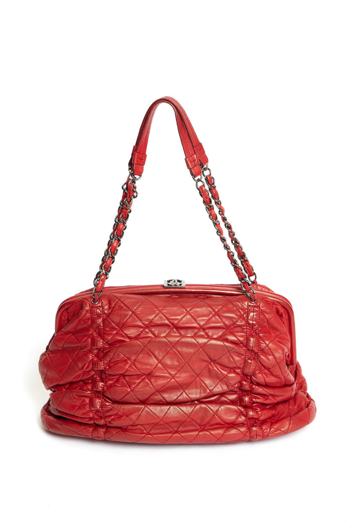 Chanel Red Large Tote Shoulder Bag