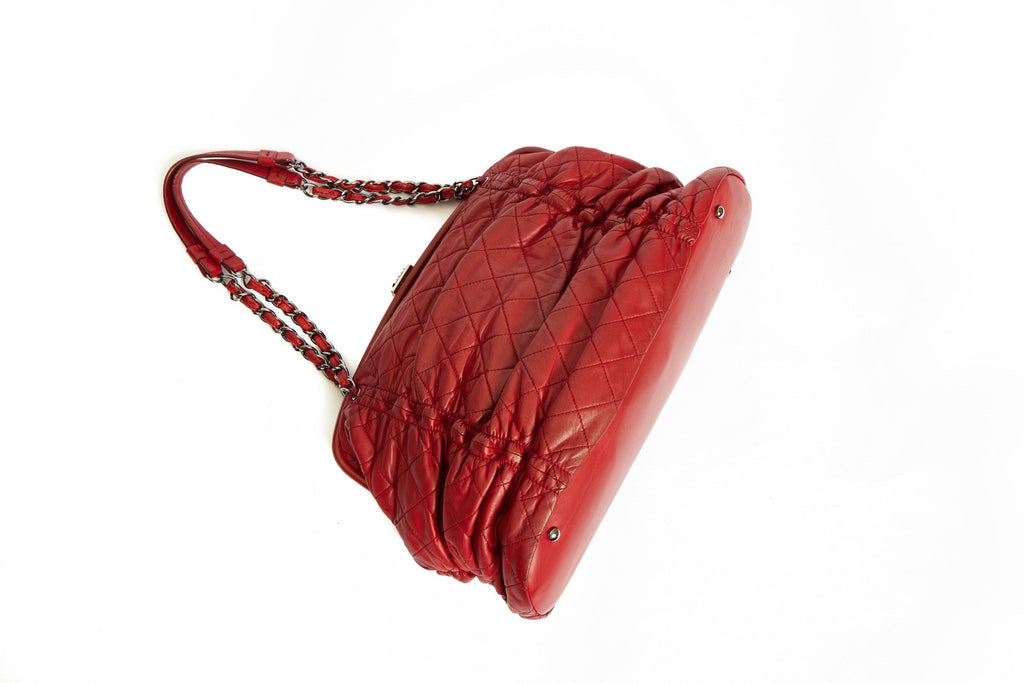 Chanel Red Large Tote Shoulder Bag