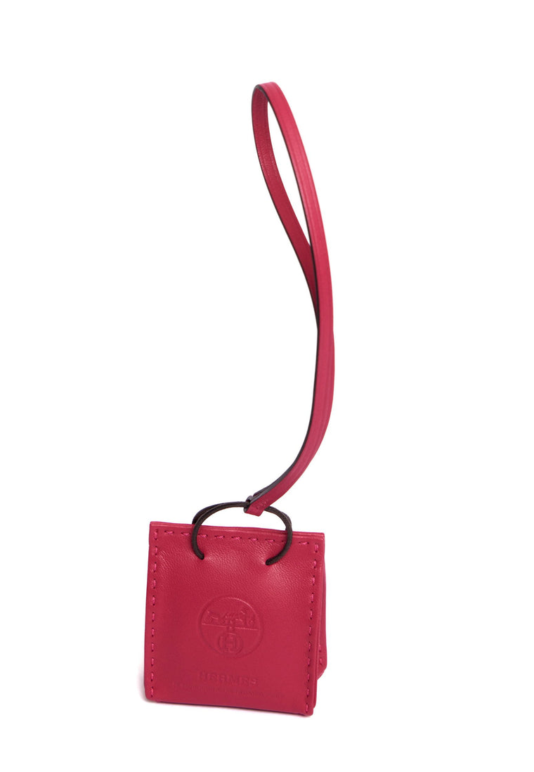 Hermes Rose "Orange Bag Charm"