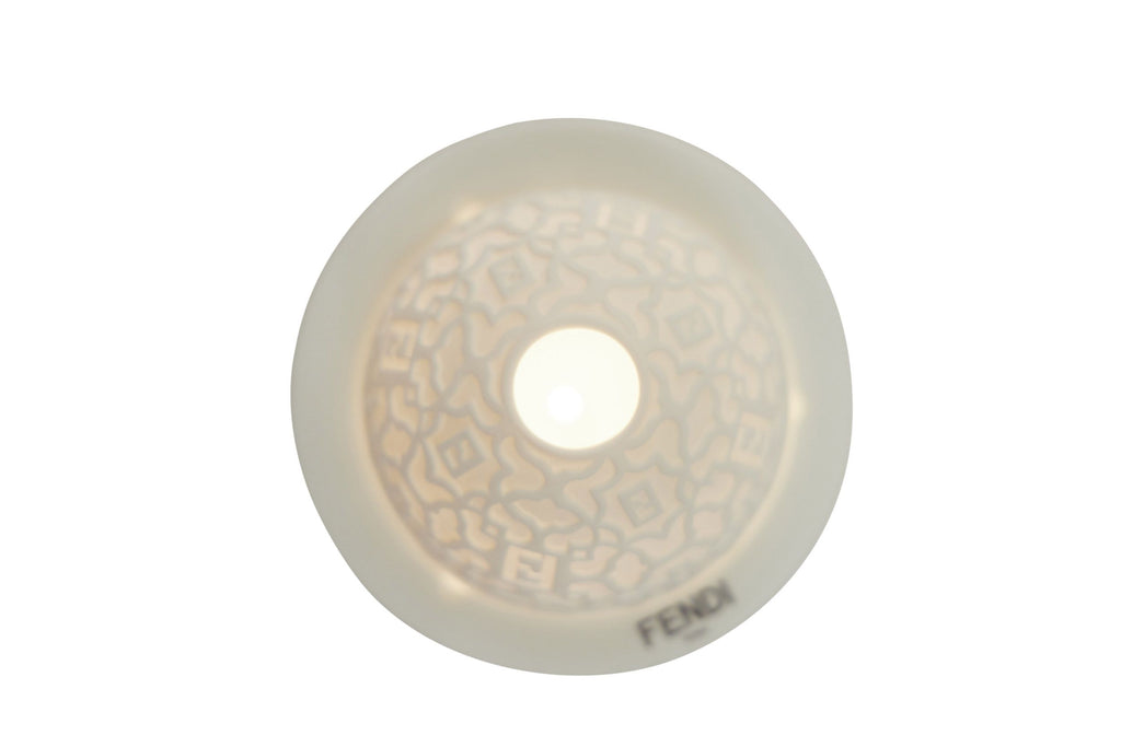 FENDI White Ceramic Candle Holder