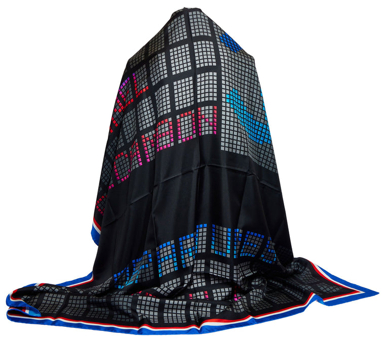 Chanel Multicolor Timetable Silk Scarf