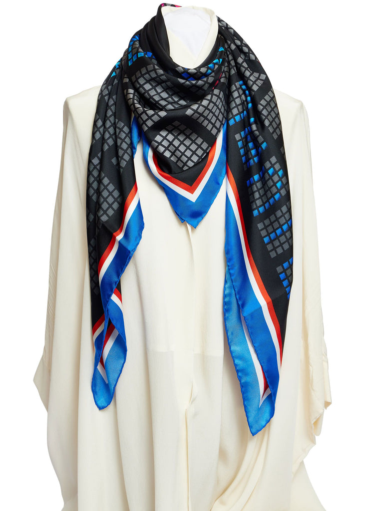 Chanel Multicolor Timetable Silk Scarf