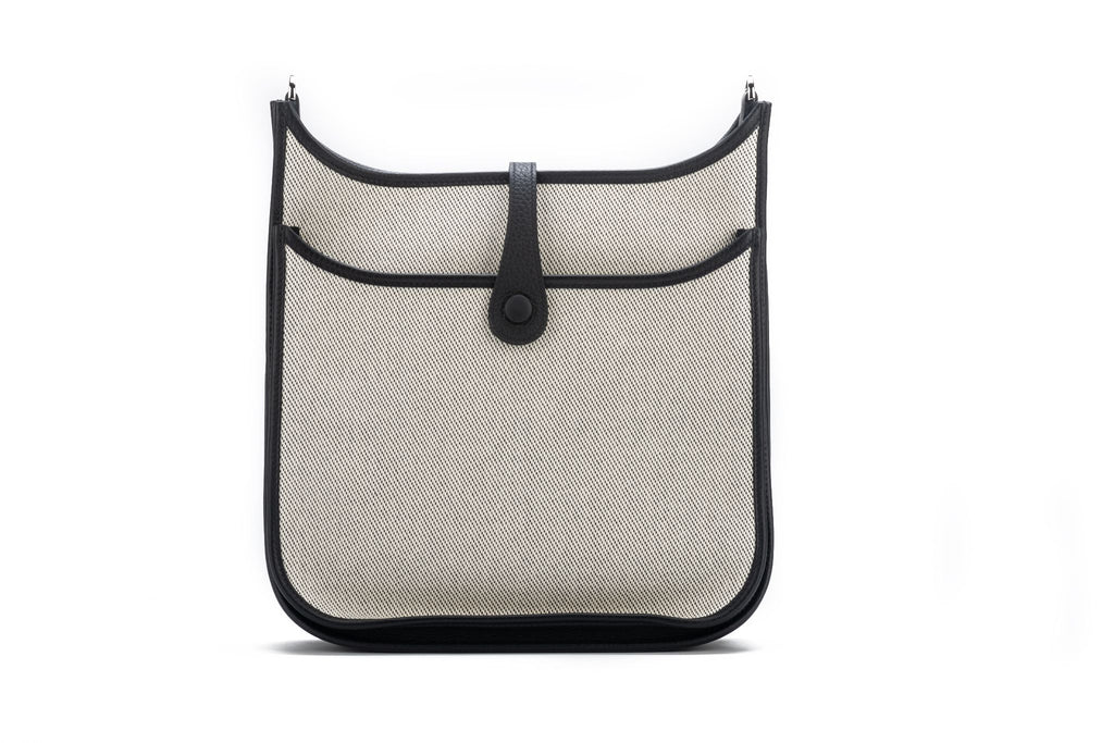 Hermès BNIB Black & Toile Evelyne PM