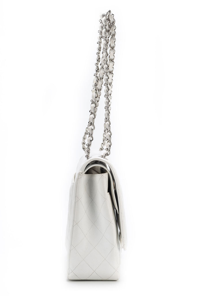 Chanel White Caviar Maxi Double Flap Bag