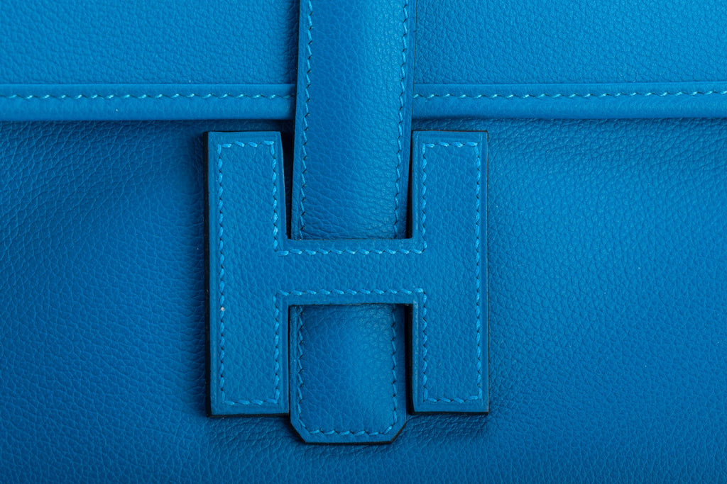 Hermès Blue Hydra Swift Jige Elan BNIB