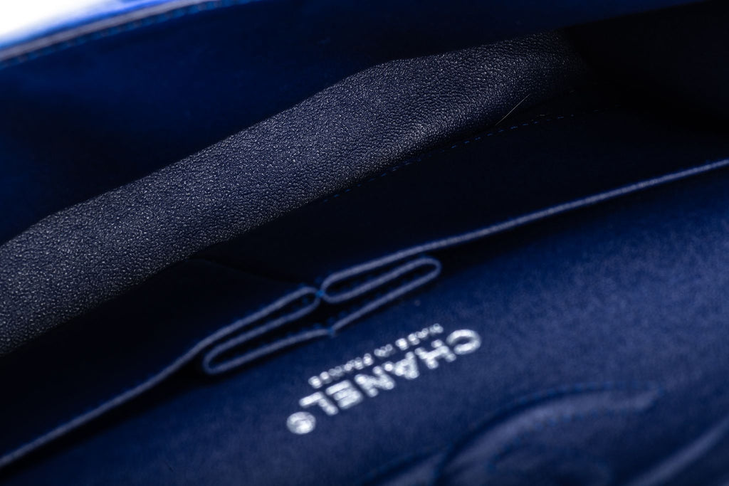 Chanel Mint Blue Velvet Double Flap Bag