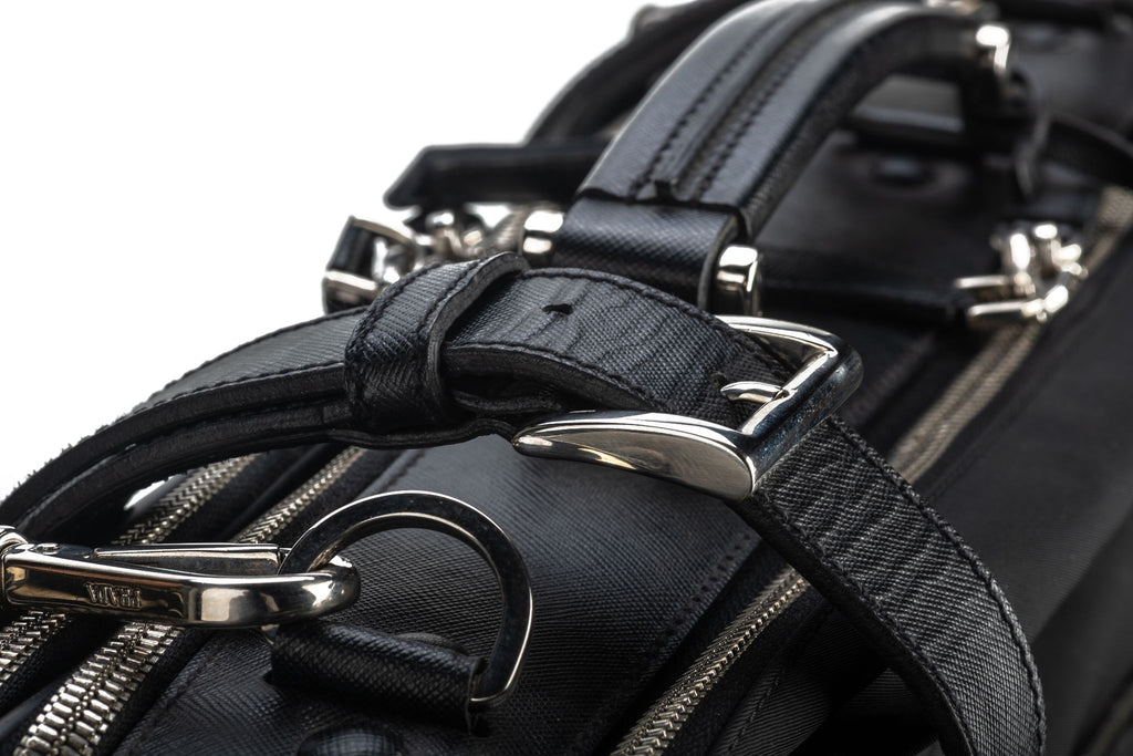 Prada Unisex Black Weekender Suitcase