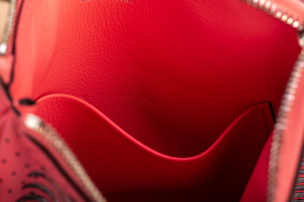 Hermes Rose D Eteâ™ Tiger Pochette BNIB