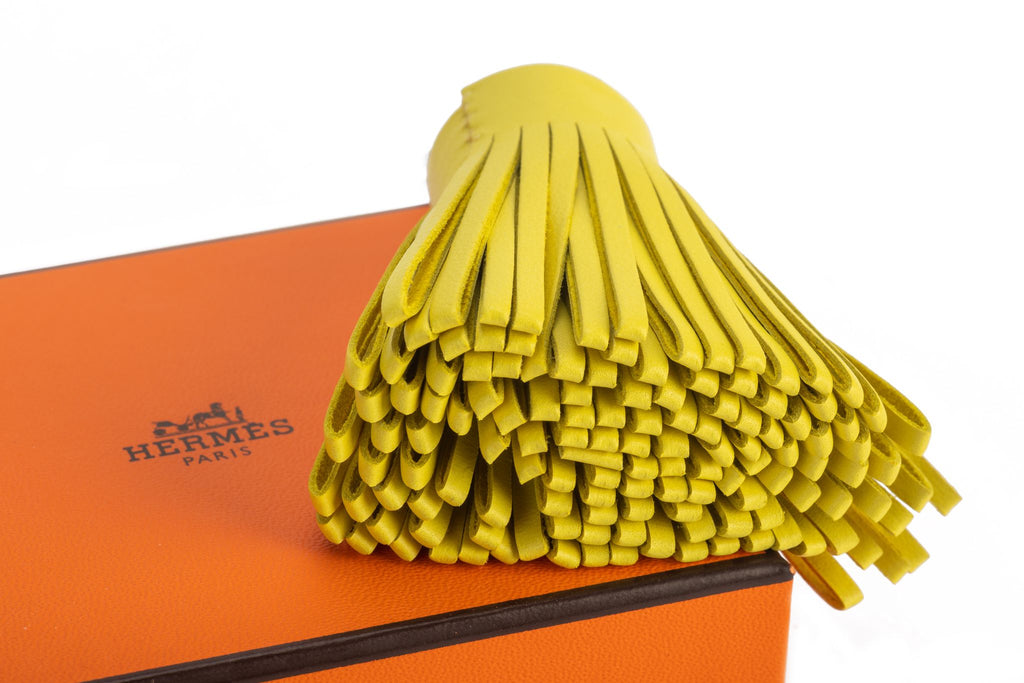 Hermès Lime Yellow  Carmen Bag Charm NIB