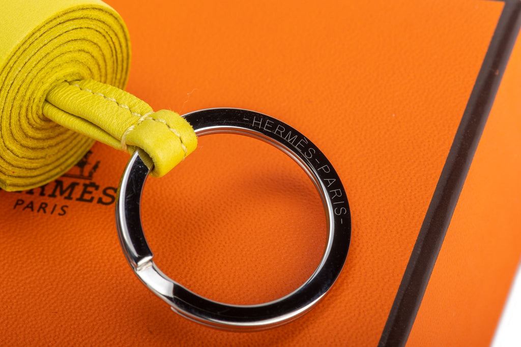 Hermès Lime Yellow  Carmen Bag Charm NIB