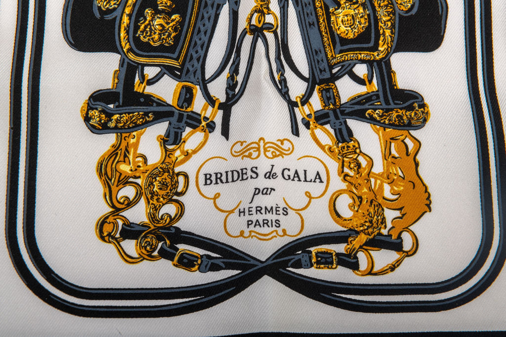 Hermes Brides De Gala Mini Silk Scarf 8"