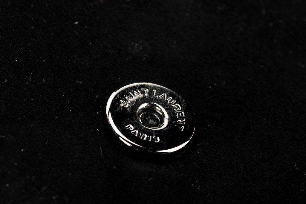 YSL Fuchsia Sequins Black Suede Handbag