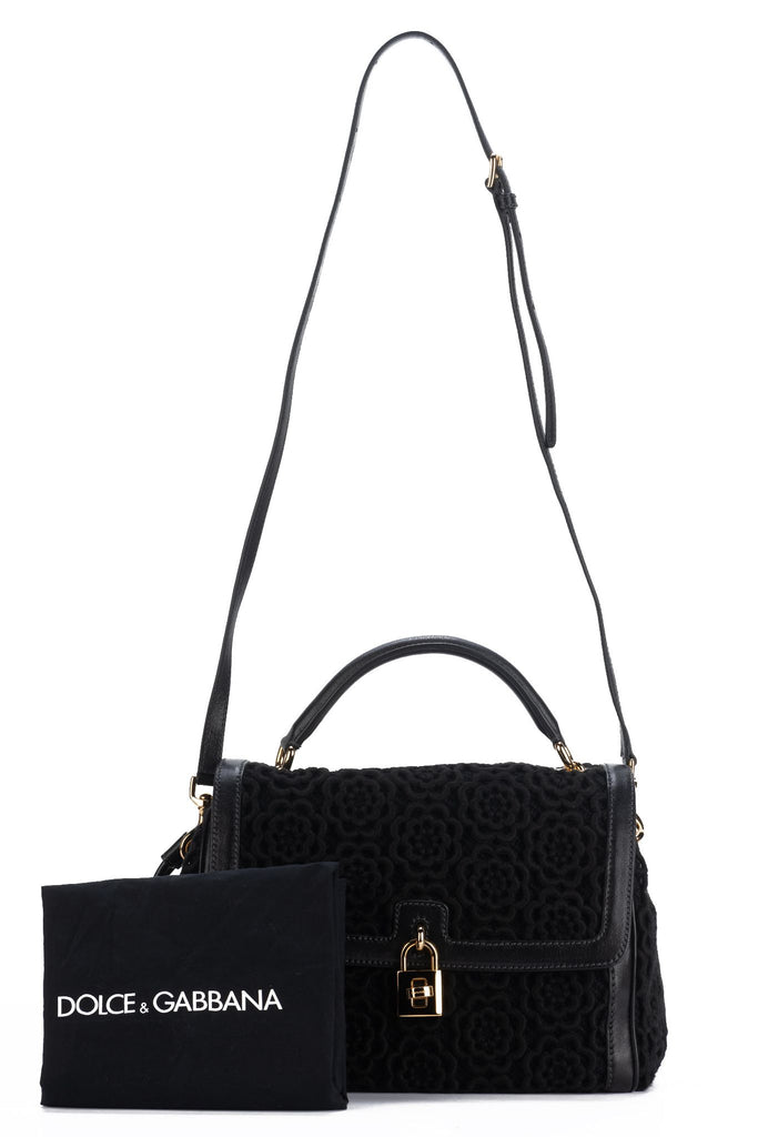 Dolce Gabbana New Black Macrame Bag