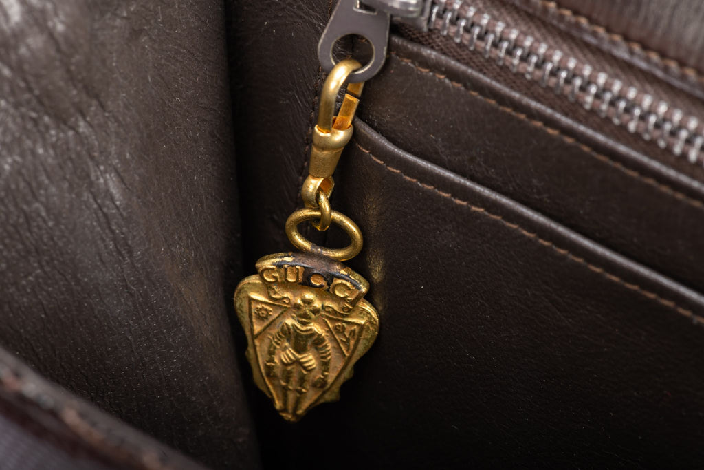 Gucci Rare Brown Lizard Clutch & Wallet