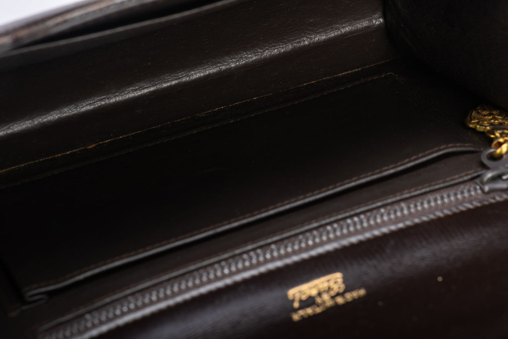 Gucci Rare Brown Lizard Clutch & Wallet