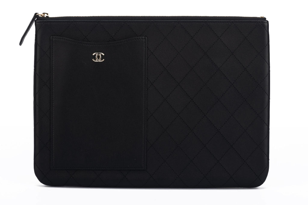 Chanel BNIB Black Quilted Clutch
