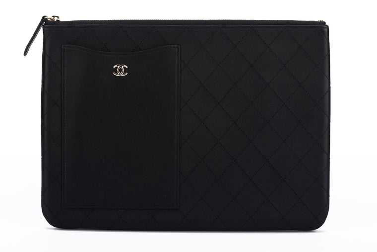 Chanel BNIB Black Quilted Clutch