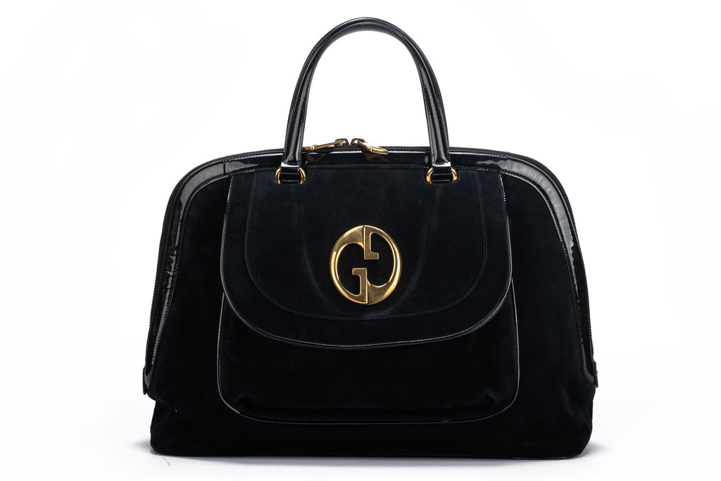 Gucci Vintage Oversize Suede Travel Bag