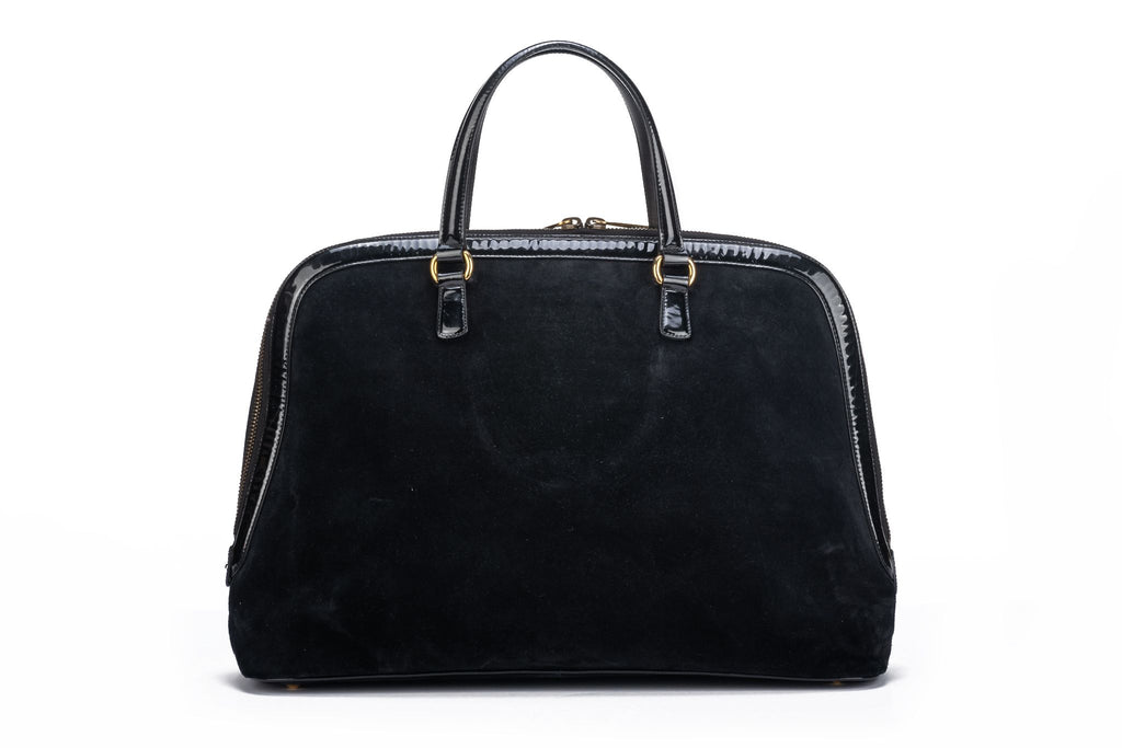 Gucci Vintage Oversize Suede Travel Bag