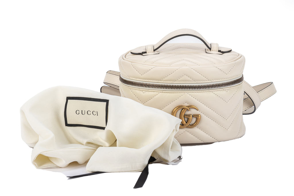 Gucci New Mini Cream Marmont Backpack