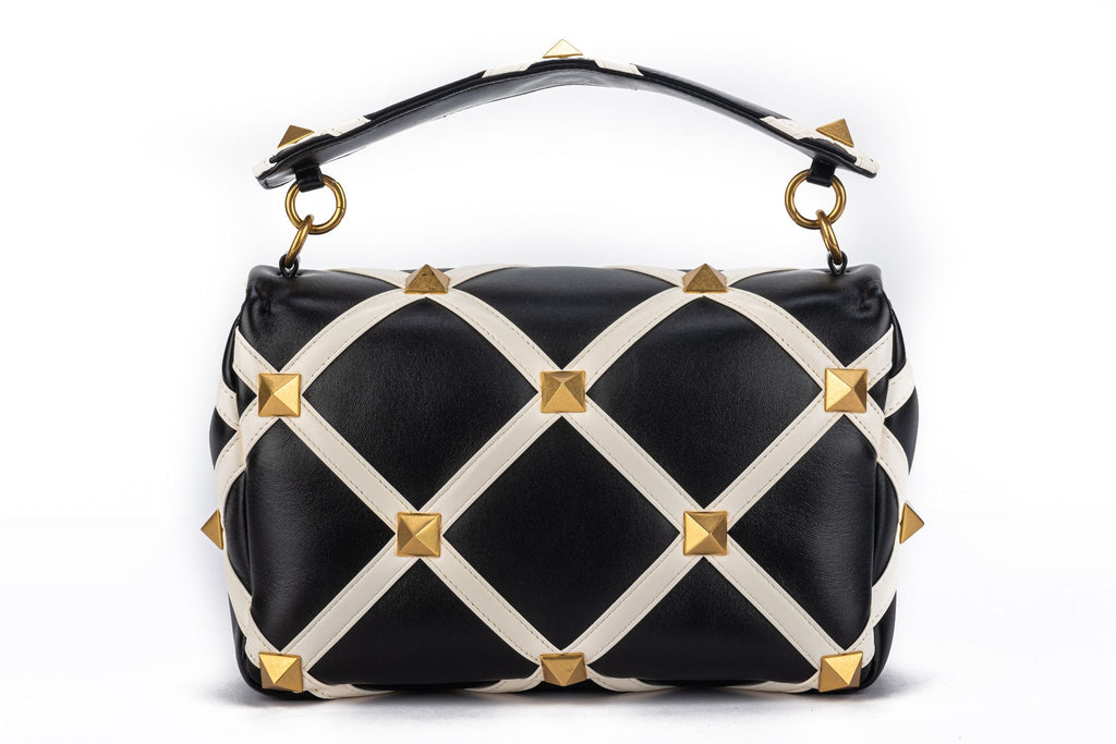 Valentino New Black & White Roman Stud